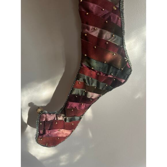 Katherine's Collection Wayne Kleski Christmas Stocking ribbon woven 24” velvet - Picture 8 of 16